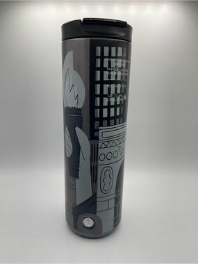Starbucks Gray and Black Illustrated Insulated Tumbler